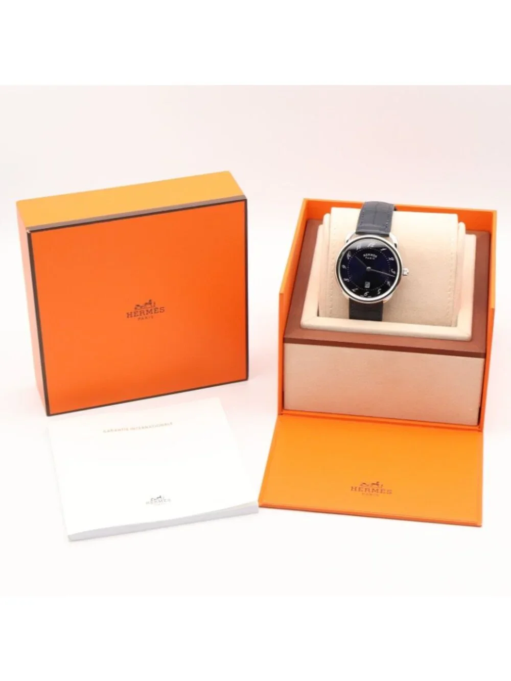 Hermes Watch Arceau 40 Blue Stainless Steel